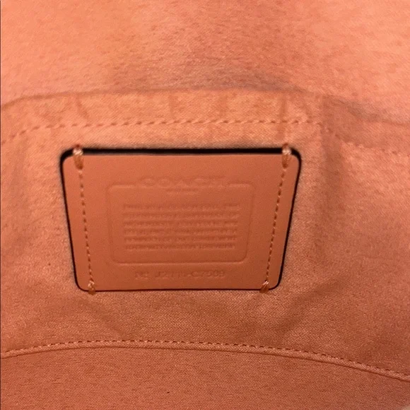 Coach Light Pink and Dark Brown Crossbody Bag - Picture 13 of 16
